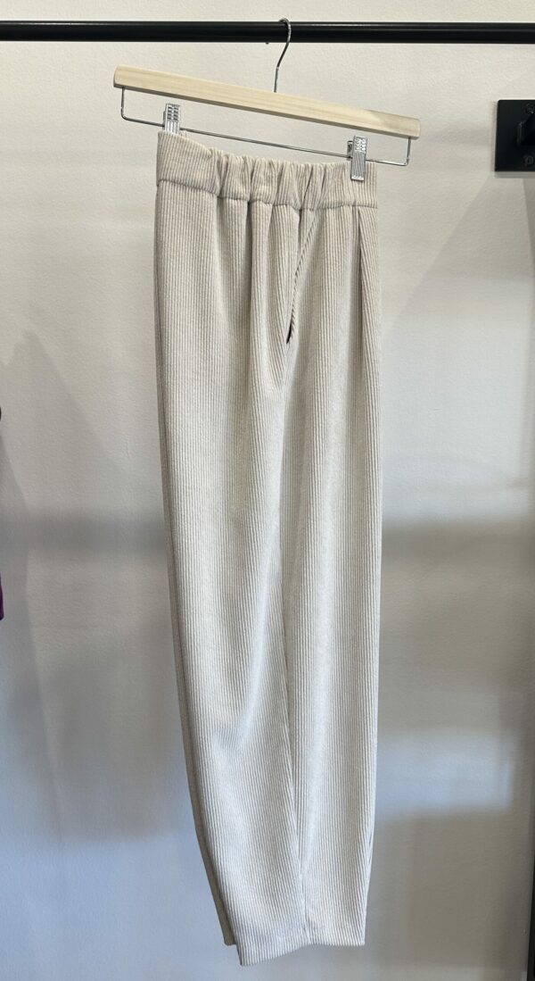 M&S Pantalone in velluto a coste mille righe color panna a caramella