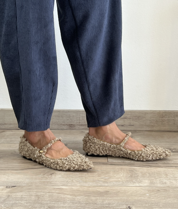 Slingback Cheville Mindi a punta ricciolo beige - immagine 3