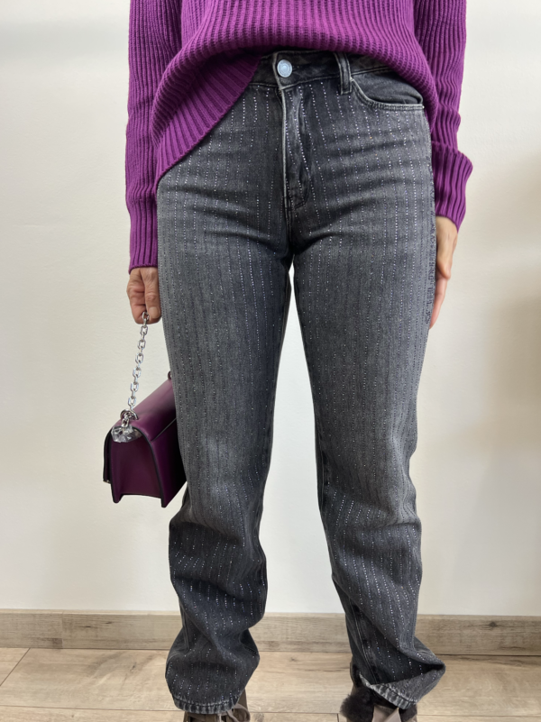 Jeans grigio lurex lilla Karl Lagerfield