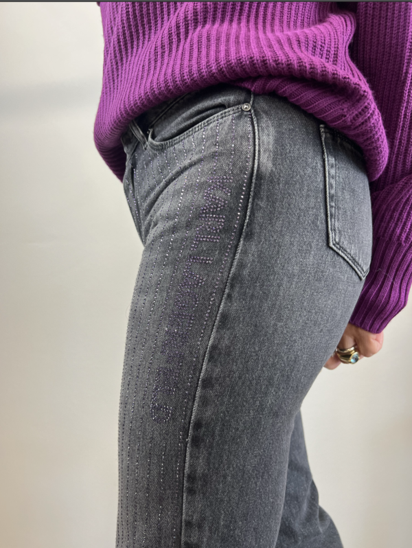 Jeans grigio lurex lilla Karl Lagerfield - immagine 4