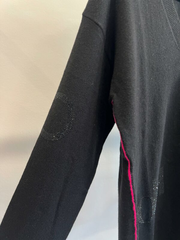 Maglia scollo a V  Over con Paillettes WHO*S WHO - immagine 5