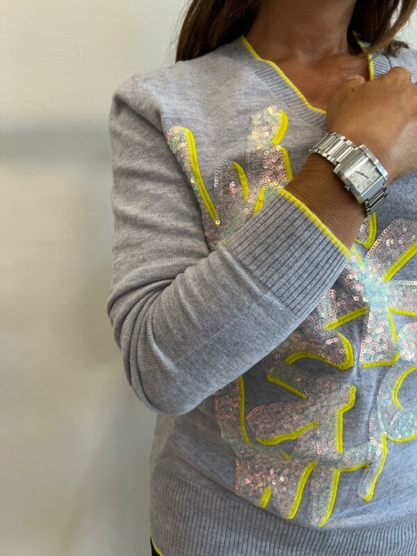 Maglia scollo a V con Paillettes WHO*S WHO - immagine 8