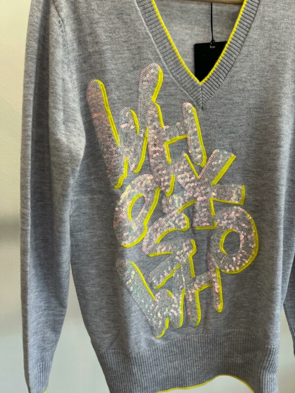 Maglia scollo a V con Paillettes WHO*S WHO - immagine 12