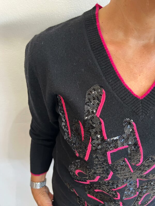 Maglia scollo a V con Paillettes WHO*S WHO - immagine 14