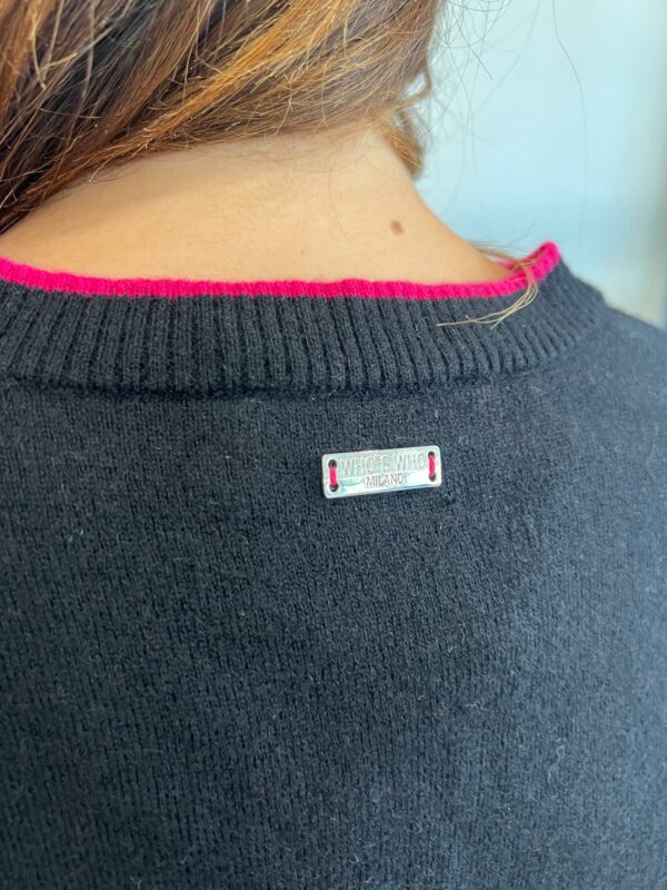 Maglia scollo a V con Paillettes WHO*S WHO - immagine 3