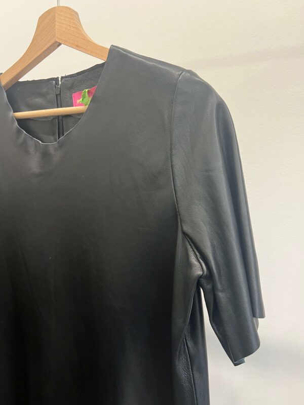 Scamiciato in Pelle nera Pink Memories - immagine 6