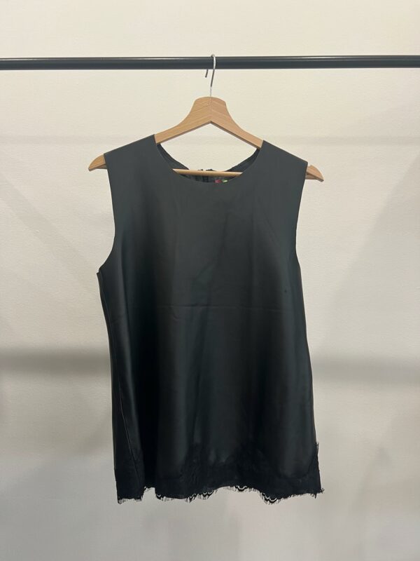 Top Pelle nera Pink Memories