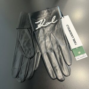 Guanti in pelle SIGNATURE Karl Lagerfeld