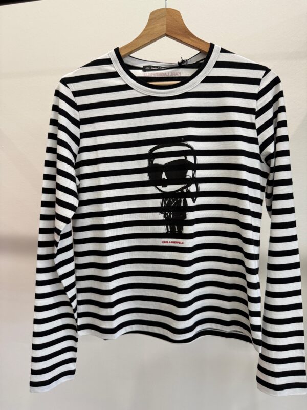 Ikon T-Shirt Karl Lagerfeld a righe maniche lunghe - immagine 5