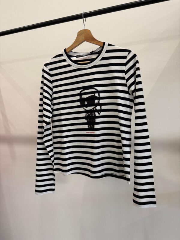 Ikon T-Shirt Karl Lagerfeld a righe maniche lunghe - immagine 2