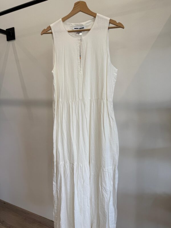 Abito lungo misto lino DKNY - immagine 3